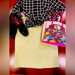 Talbots Lime Green Pencil Skirt, size 8P